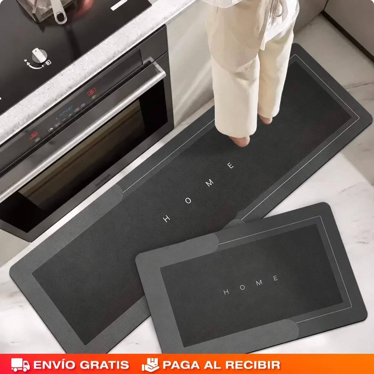 Alfombras Antideslizantes Súper Absorbentes para Cocina y Baño – Combo x2