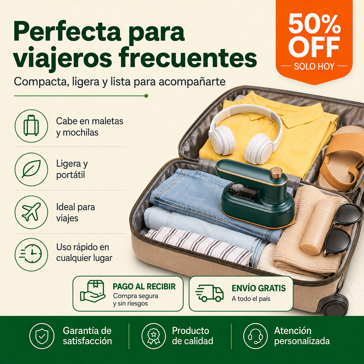 PROMO 🔥 VaporGO — Plancha de Ropa Portátil + Regalo