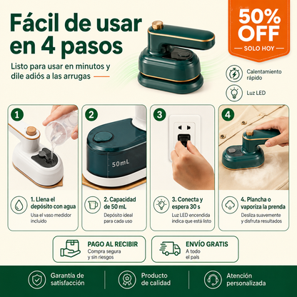 PROMO 🔥 VaporGO — Plancha de Ropa Portátil + Regalo