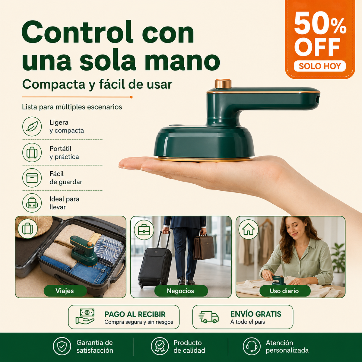 PROMO 🔥 VaporGO — Plancha de Ropa Portátil + Regalo