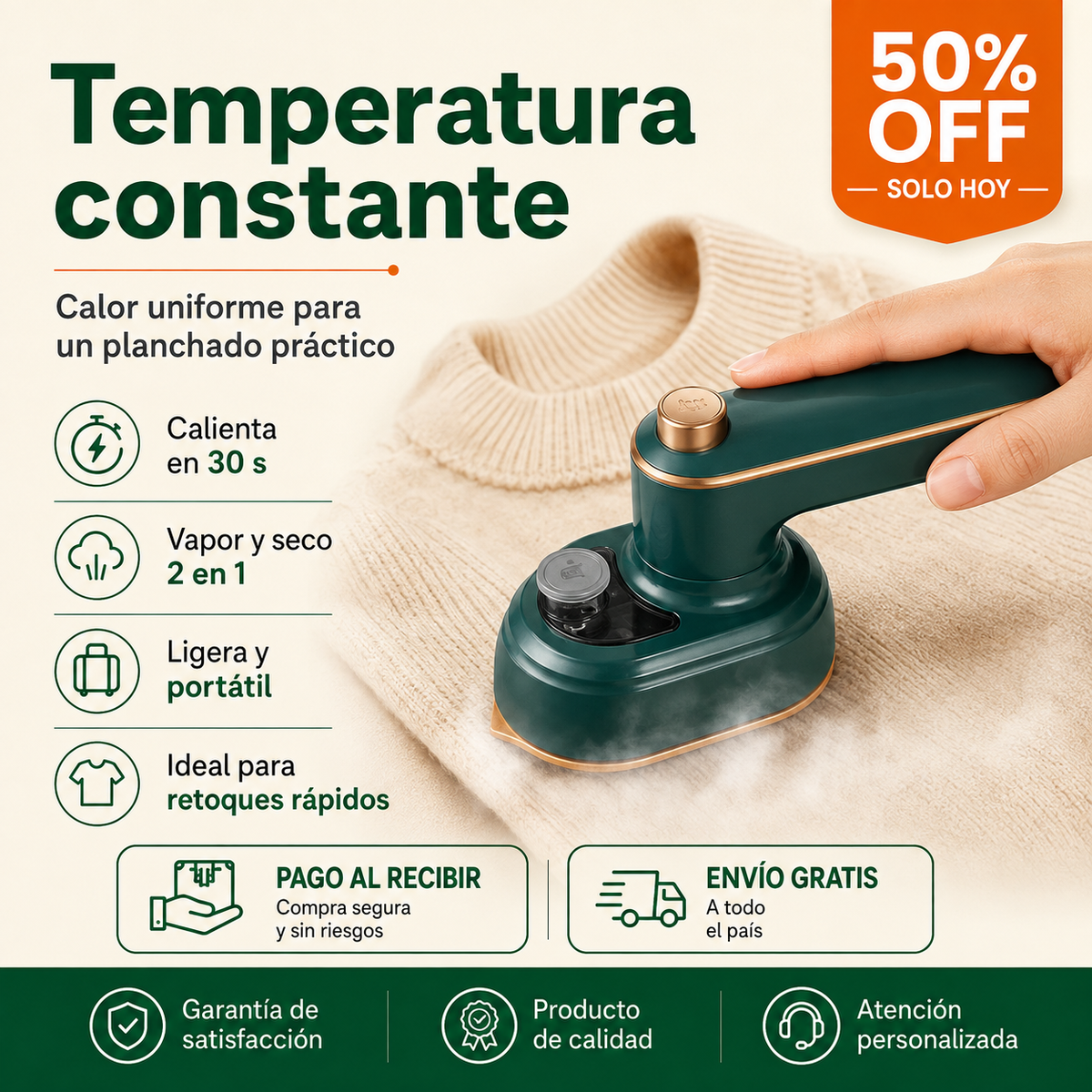 PROMO 🔥 VaporGO — Plancha de Ropa Portátil + Regalo