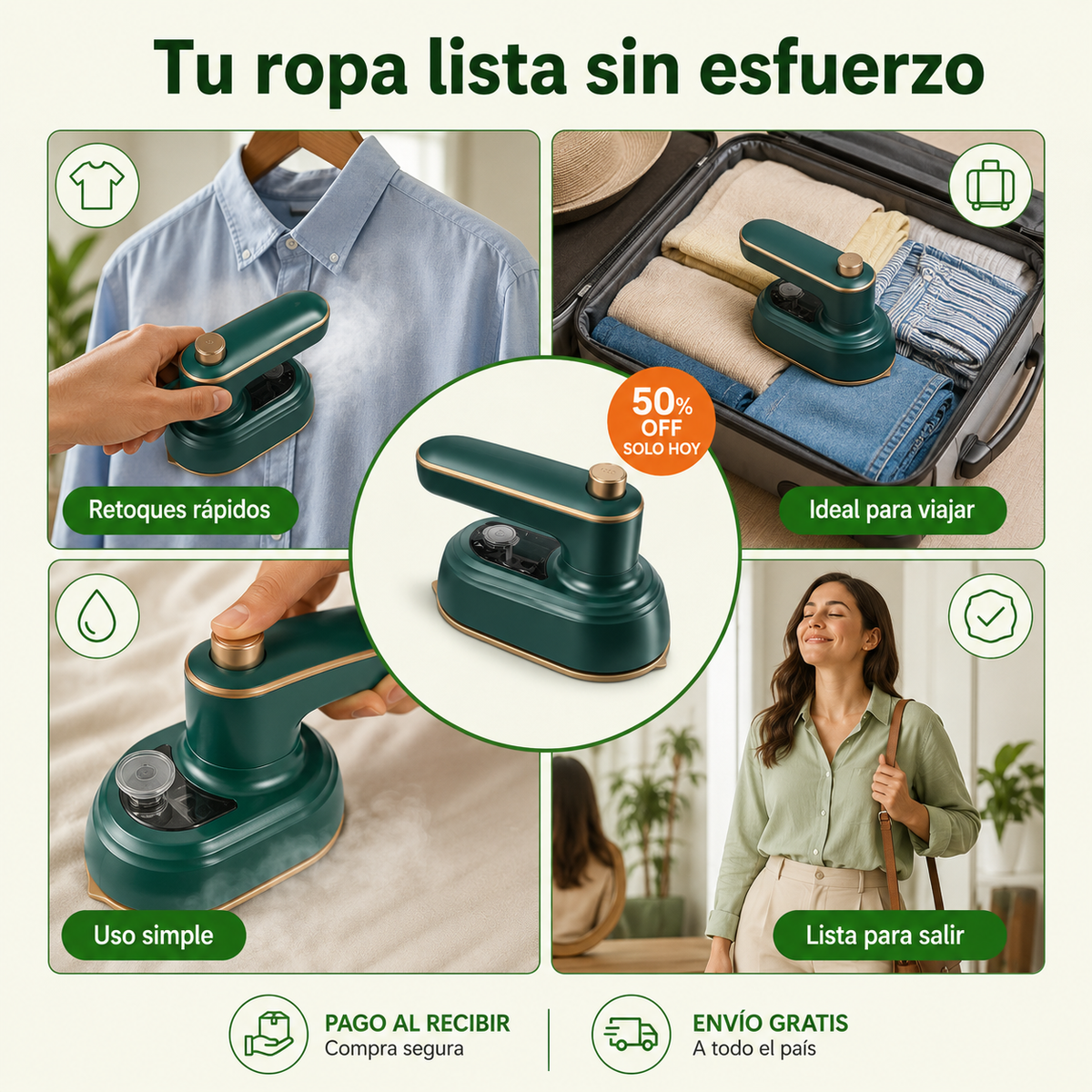 PROMO 🔥 VaporGO — Plancha de Ropa Portátil + Regalo