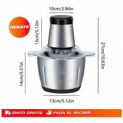 PROMO 🔥 Molino Picador Eléctrico 2L de Acero Inoxidable